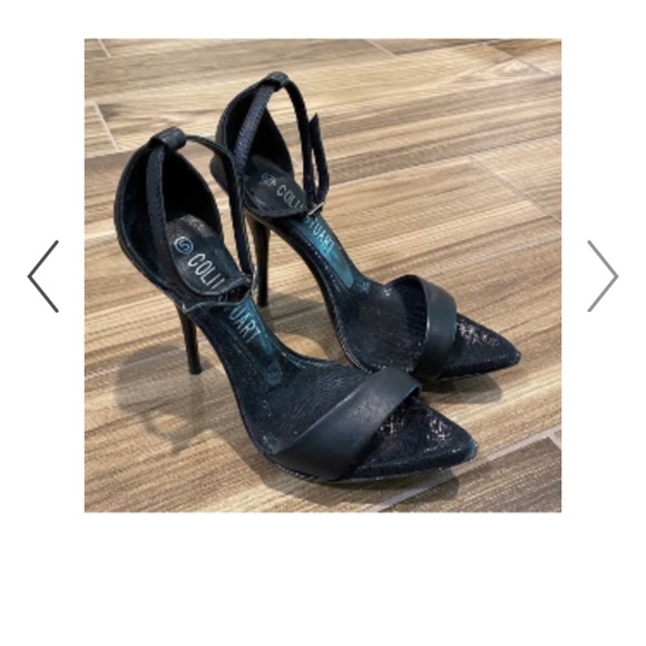 Victoria’s Secret Colin Stuart Black stiletto sandals heels pumps SEXY SZ 5 - Picture 2 of 6